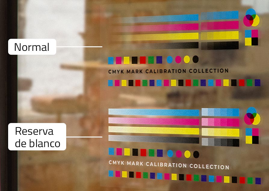 Ejemplo de reserva de blanco y color